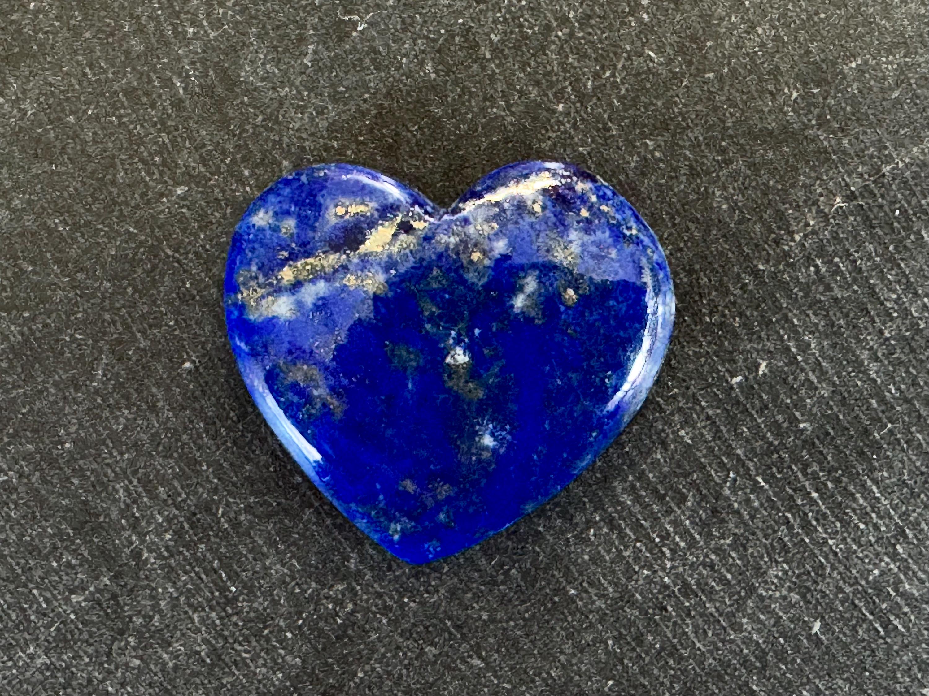 30mm Natural Lapis Lazuli Cabochon Heart 30x27x7mm Natural Stone