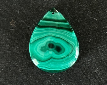 33mm AAA Natural Malachite Teardrop Pendant 33x25x8mm Green Malachite Gemstone Pendant Green Stone Teardrop Necklace Pendant Jewelry (245)