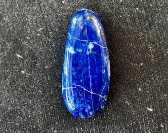 31mm Lapis Gemstone Bead Blue Pendant Gemstone Bead (1 Bead) Blue Oval Stone Bead 31x13x8mm Stone Focal Bead Lapis Lazuli Gemstone (L11)