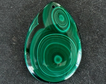 59mm AAA Natural Malachite Teardrop Pendant 59x42x8mm Green Malachite Gemstone Pendant Green Stone Teardrop Green Necklace Pendant Jewelry