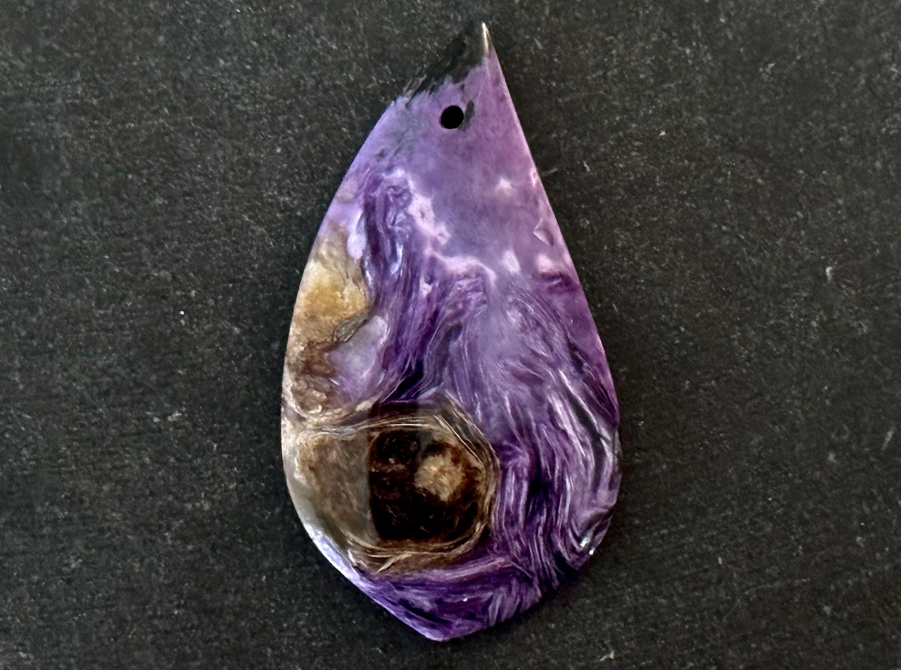 48 mm チャロアイトペンダント 希少パープルチャロアイト宝石