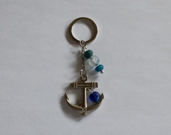 Silver Tone Anchor Keychain Metal Antique Keys Gift Boater Sailing Navy Mom Wife Or Girlfriend