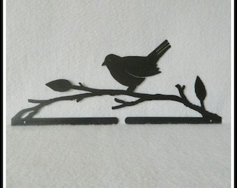 Bird on a Branch Quilt Hanger ~ Charcoal Black Cut Steel ~ 14 1/2 Inches Wide ~ Made in the USA