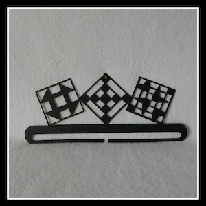 Quilt Blocks Quilt Hanger ~ Dark Copper or Charcoal Black Cut Steel 6 or 8 Inches Wide ~ Made in the USA