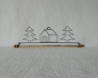 Cabin Quilt Hanger ~ Gray Wire ~ 12, 16 or 22 Inches Wide ~ Made in the USA