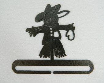 Scarecrow Quilt Hanger ~ Charcoal Black Cut Steel 6 Inches Wide ~ Made in the USA