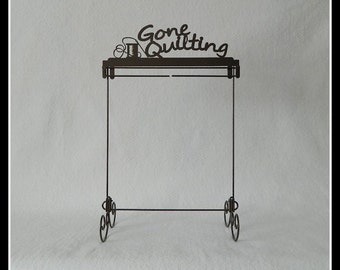 Gone Quilting Table Stand ~ 12 x 14 Inches ~ Dark Copper or Charcoal Black ~ Made in the USA