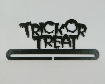 Trick or Treat Quilt Hanger ~ Dark Copper or Charcoal Black Cut Steel 8 or 12 Inches Wide ~ Made in the USA