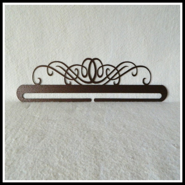 Windy Scroll Quilt Hanger ~ Dark Copper or Charcoal Black Cut Steel ~ 6, 9, 12, 18, 22 or 28 Inches Wide ~ Made in the USA