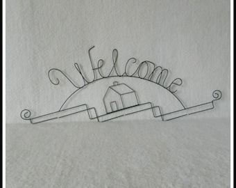 Welcome Home Quilt Hanger ~ Gray Wire 22 Inches Wide ~ Display Three 6 Inch Mini Quilts ~ Made in the USA