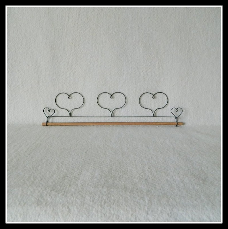 Three Hearts Quilt Hanger Gray Wire 12 16 Or 22 Inches Wide Made In The Usa