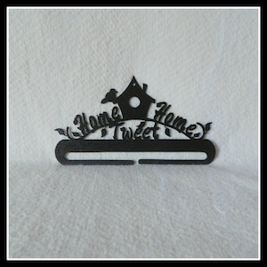 Home Tweet Home Quilt Hanger ~ Charcoal Black Cut Steel ~ 8 Inches Wide ~ Made in the USA