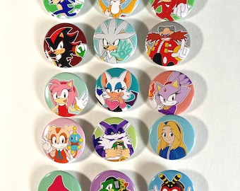 Fast Animals Pinback Buttons Series 1