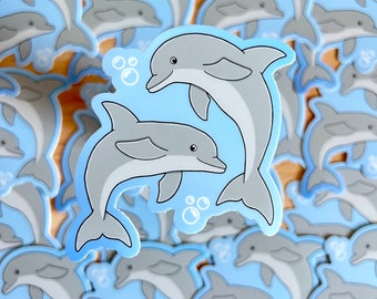 Bottlenose Dolphins Vinyl Sticker