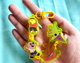 Grinning Buddies Connecting Acrylic Keychain