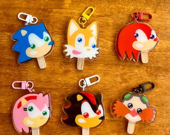 Fast Animals Popsicle Acrylic Keychains