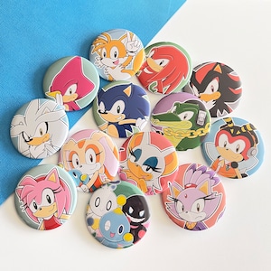 Sonic and Pals Pinback Buttons