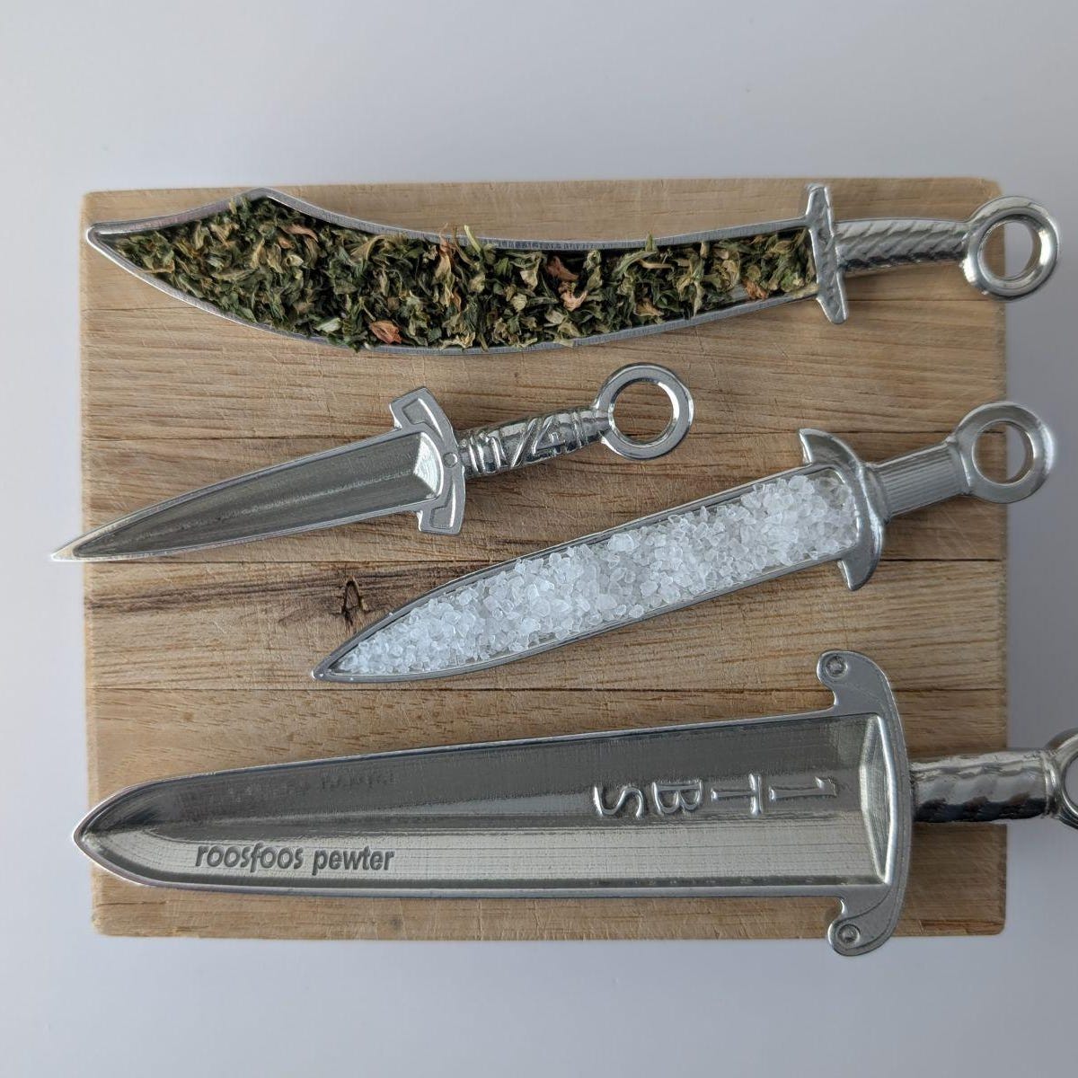 Sword Measuring Spoon Set – Handcrafted Pewter Spoons Shaped Like Blades - Etsy