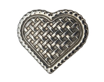 Pie Heart, pewter magnet