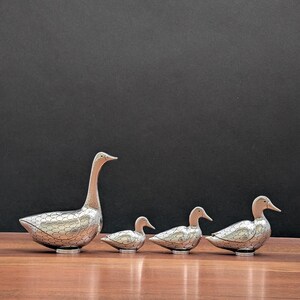 Duck & Goose Mätskedar Set om 4 – Tenn Lantlig Köksinredning, Fågelälskare Present till Bagare bild 2