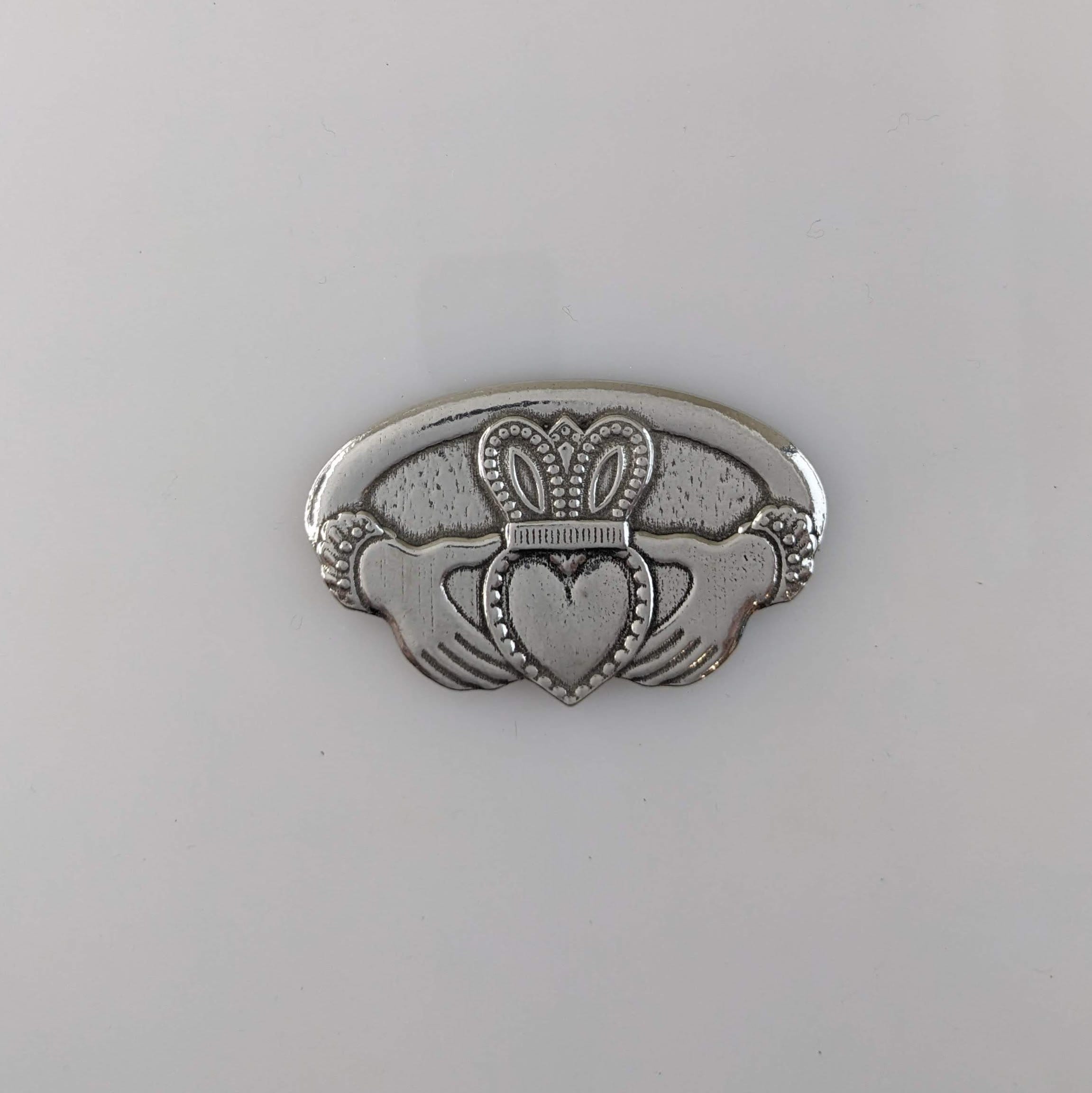 Claddagh, pewter magnet, Irish Friendship Hands