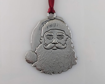 Santa Claus Pewter Christmas Ornament