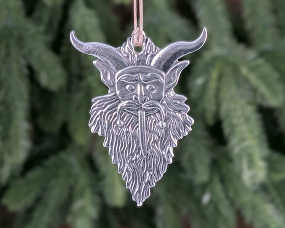 Krampus Pewter Christmas Ornament