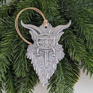 Krampus Pewter Christmas Ornament