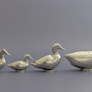 Duck & Goose Mätskedar Set om 4 – Tenn Lantlig Köksinredning, Fågelälskare Present till Bagare bild 5