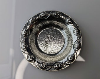 Pewter Evil Eye Ring Dish, Nazar Trinket Dish