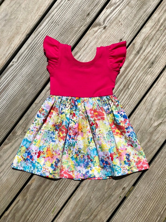 rainbow baby dress