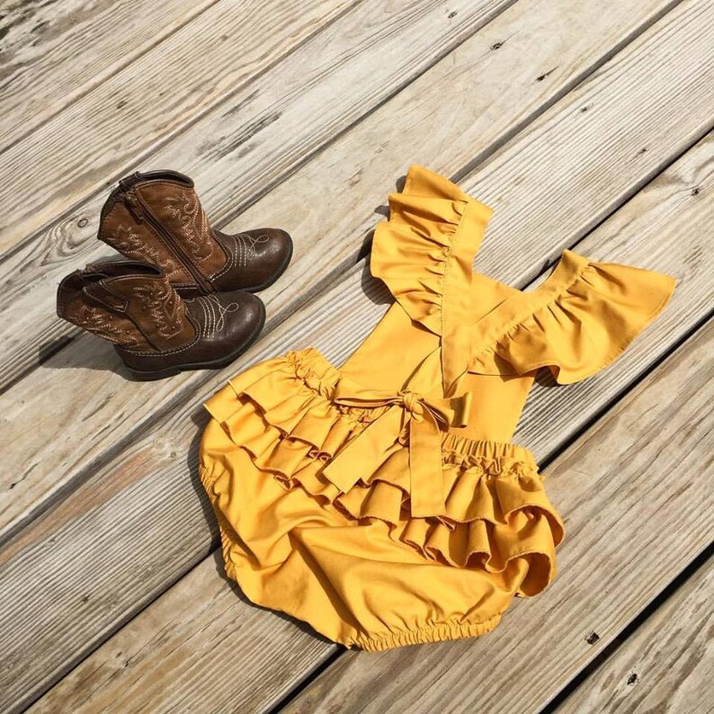 PNW Baby Gathered Button Romper- Pinecones