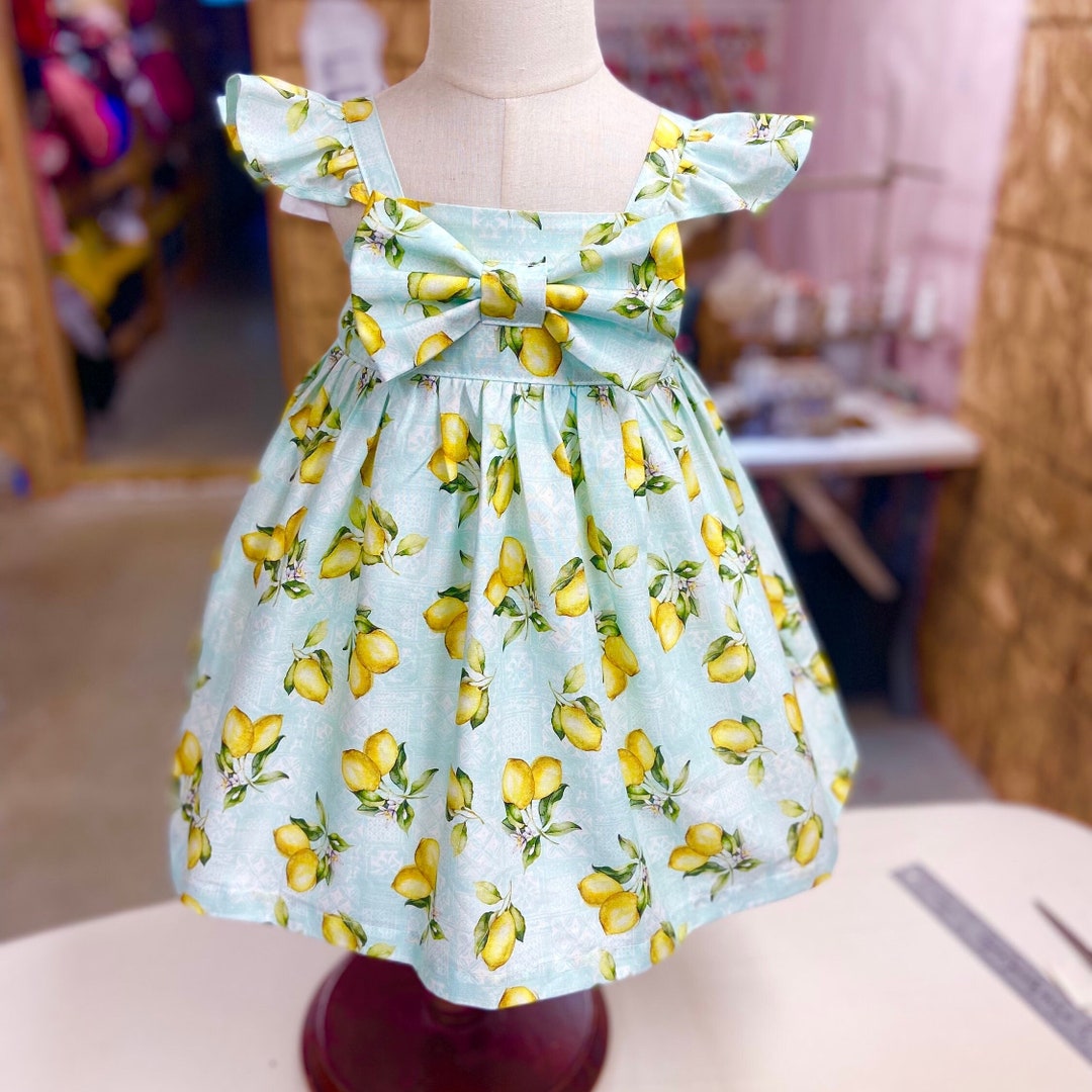 Lemon Birthday Toddlers Dresses, Girls Lemon Outfit, Girls Lemon