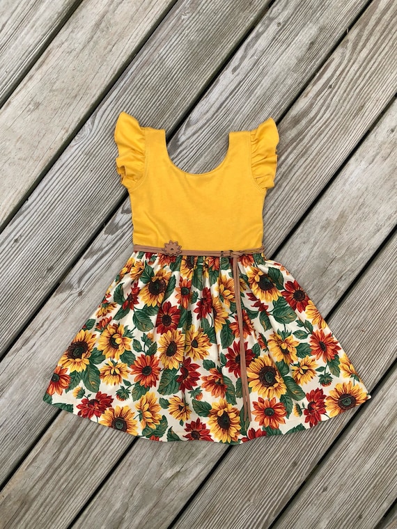 baby girl sunflower clothes