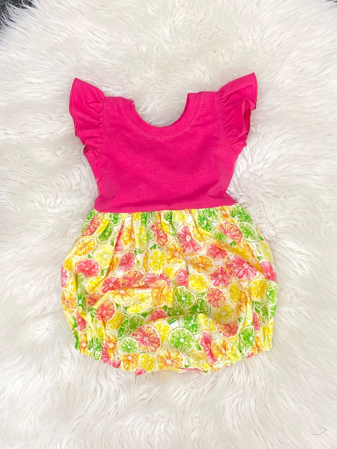 Summer Lemon Birthday Party Outfits Baby Girl Lemon Romper Etsy