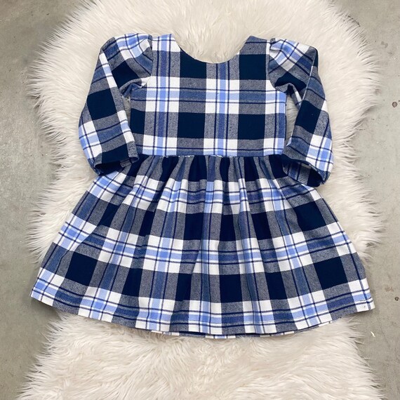 Thanksgiving Christmas girls navy White plaid dress girls picture day outfits toddler navy Christmas plaid dress baby girl dresses