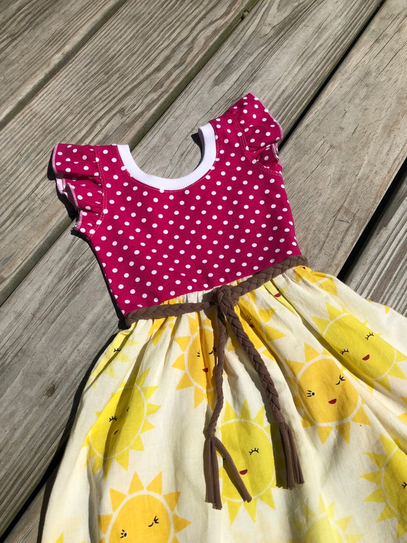 Sunflower Toddler Dress Birthday