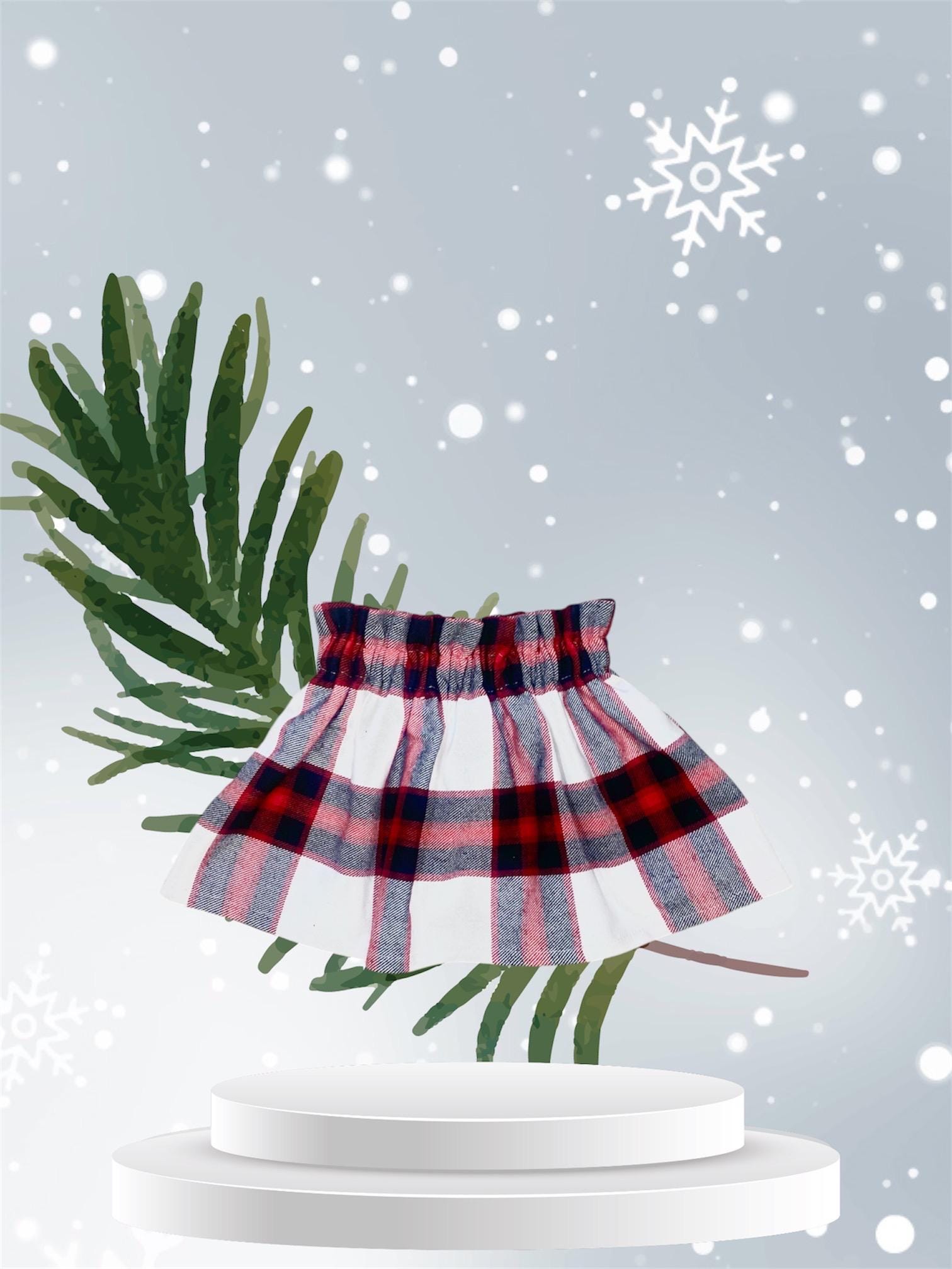 Tartan Skirt With Suspenders