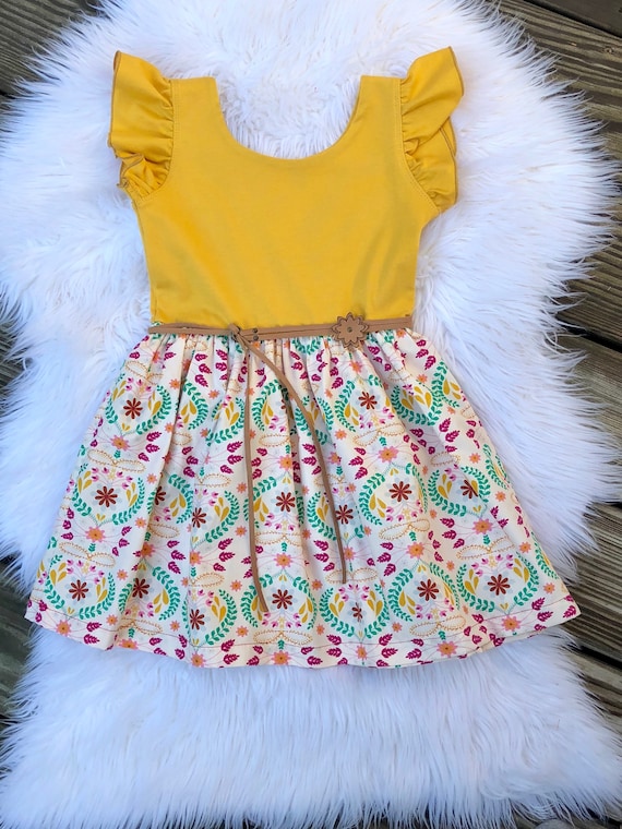 mustard baby dress