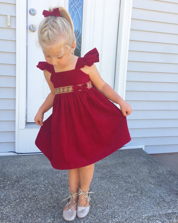 burgundy corduroy dress