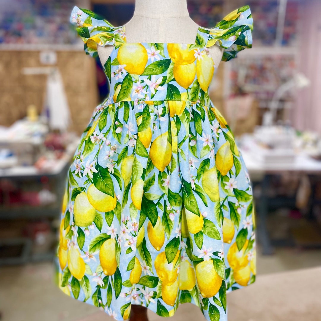 Lemon Birthday Toddlers Dresses Girls Lemon Outfit Girls Etsy