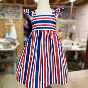 Red White and Blue Outfits, American Flag Dresses, Toddler Patriotic