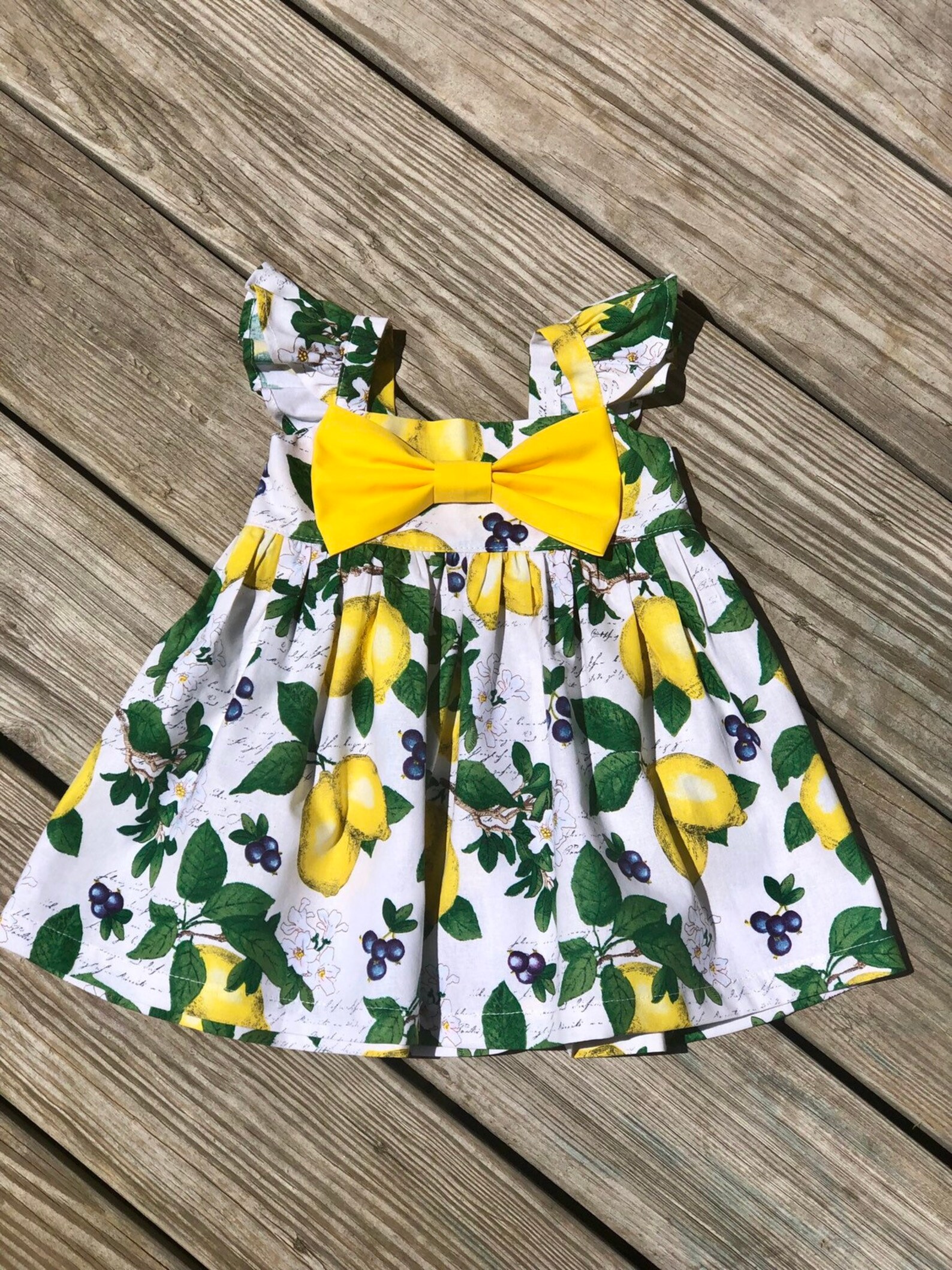 Lemon Birthday Toddlers Dresses Girls Lemon Outfit Girls Etsy