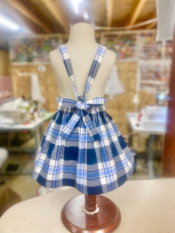 navy plaid christmas dress Women's Navy Plaid Button Front Dress Ruffle Trim Holiday Outfit Instyle Boutique