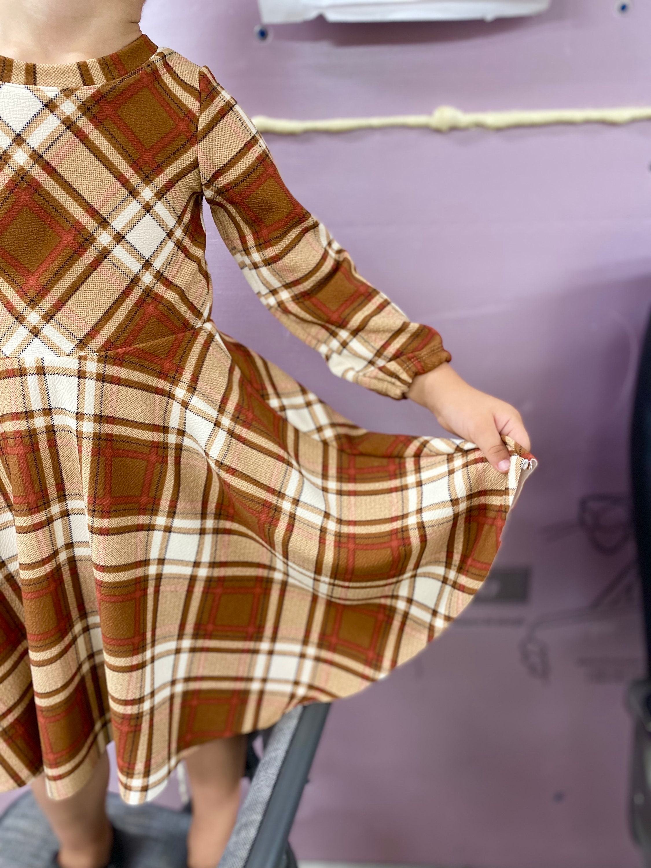 Toddler Girl's Holiday Dress - Sleeveless Plaid Layered Dress For Halloween, Thanksgiving & Christmas | Ages 2-6 Years