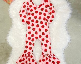 One Berry girls birthday strawberry themed outfit, Berry first belle one piece bodysuit strawberry, toddlers strawberry romper, very berry