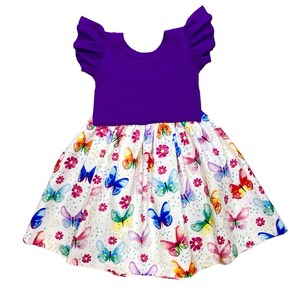 Baby butterfly birthday dress, toddler butterfly theme birthday, pink butterfly, purple butterfly, insects,