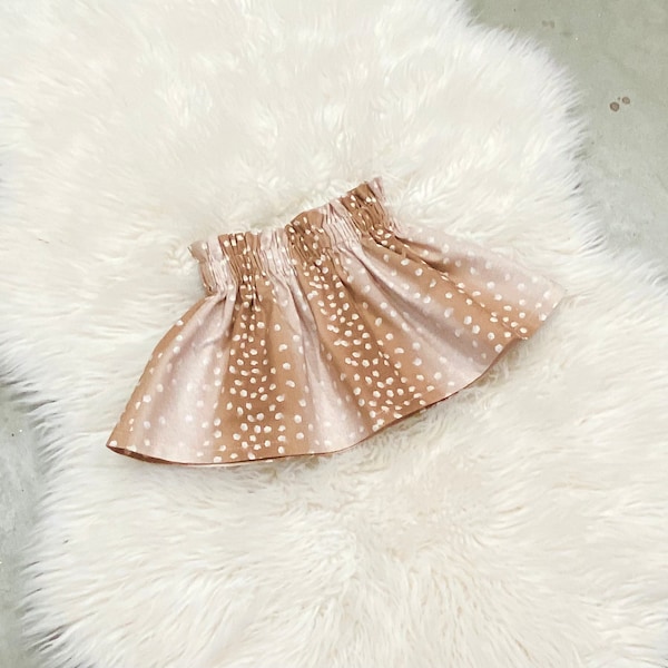 Baby fawn costume high waisted skirt / Skirts / Fall fawn  baby girls skirt/ Birthday fawn themed toddler skirt/ toddler Birthday Outfits