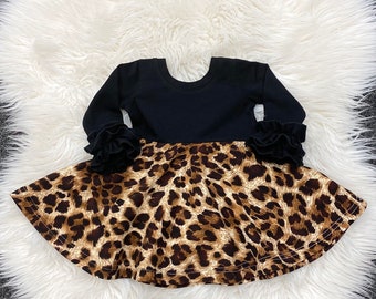 girls leopard print dress