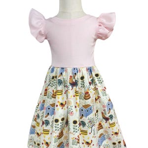 Farm animals girls birthday dress / toddler farm dress / birthday country girl dress / farmhouse / farm animals team party dress